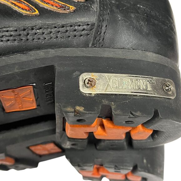 Xelement Moto Boots Women Size 6.5 Black With Flames Leather Chunky Insulated - Picture 7 of 15